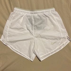 white nike shorts